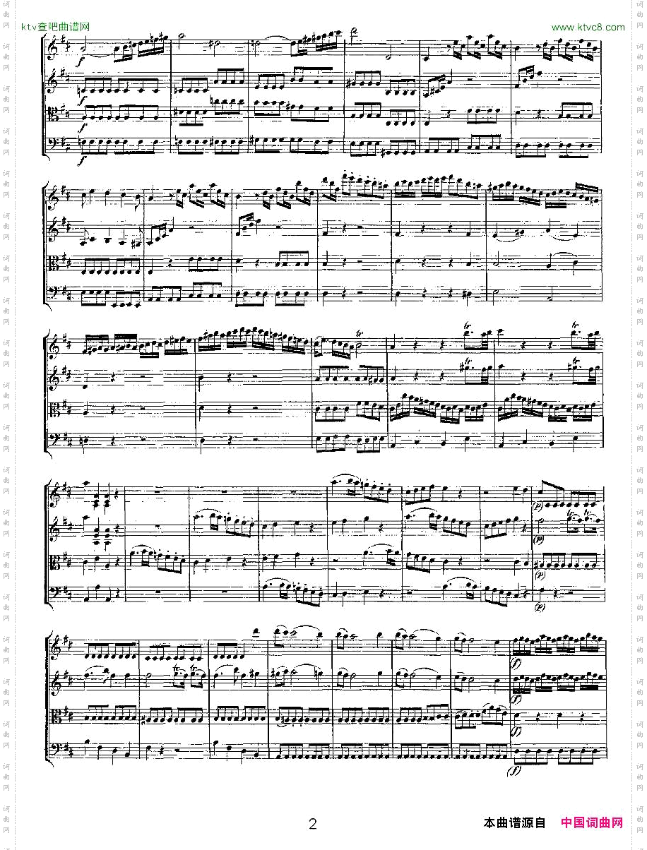 QuartetNo.2inDMajor,K.155.D大调第二弦乐四重奏