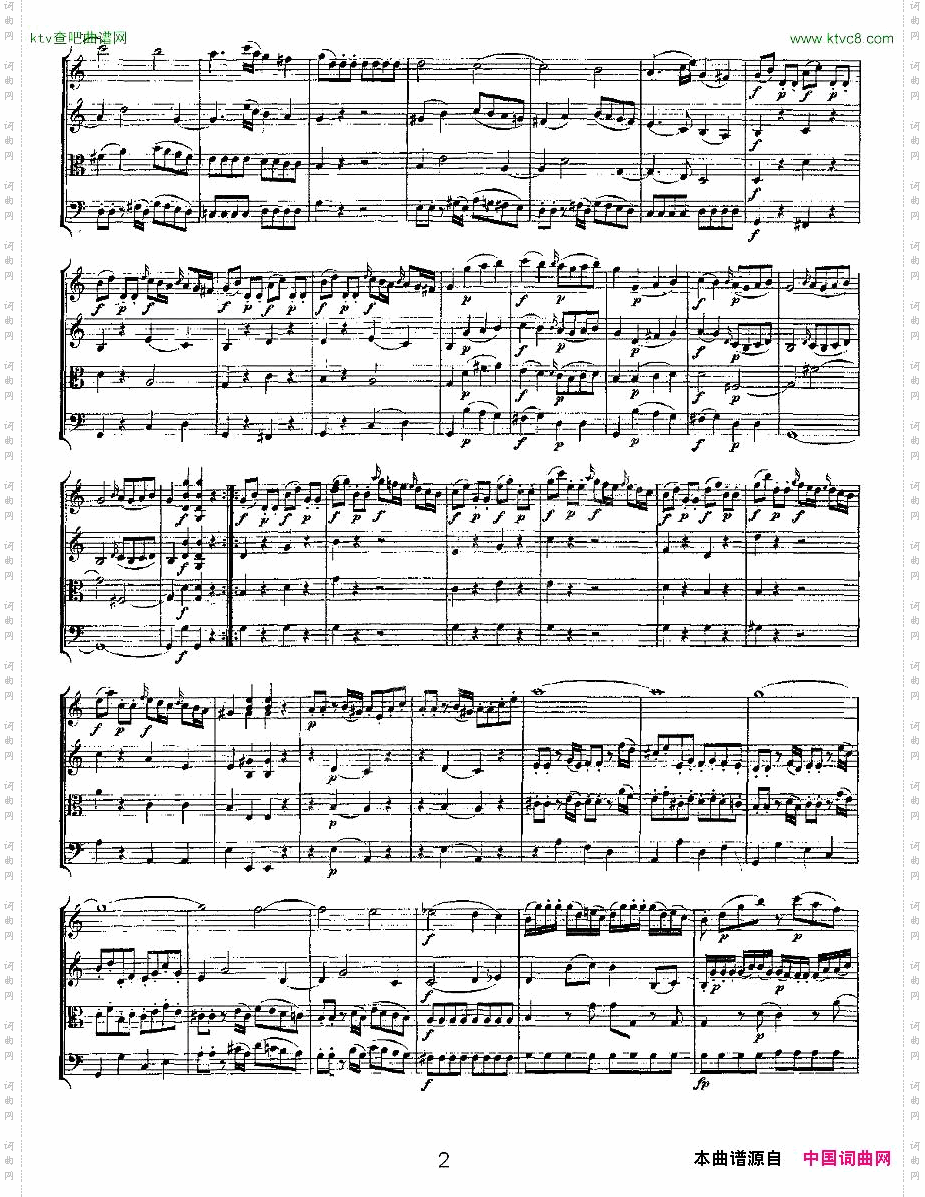 QuartetNo.4inCMajor,K.157C大调第四弦乐四重奏