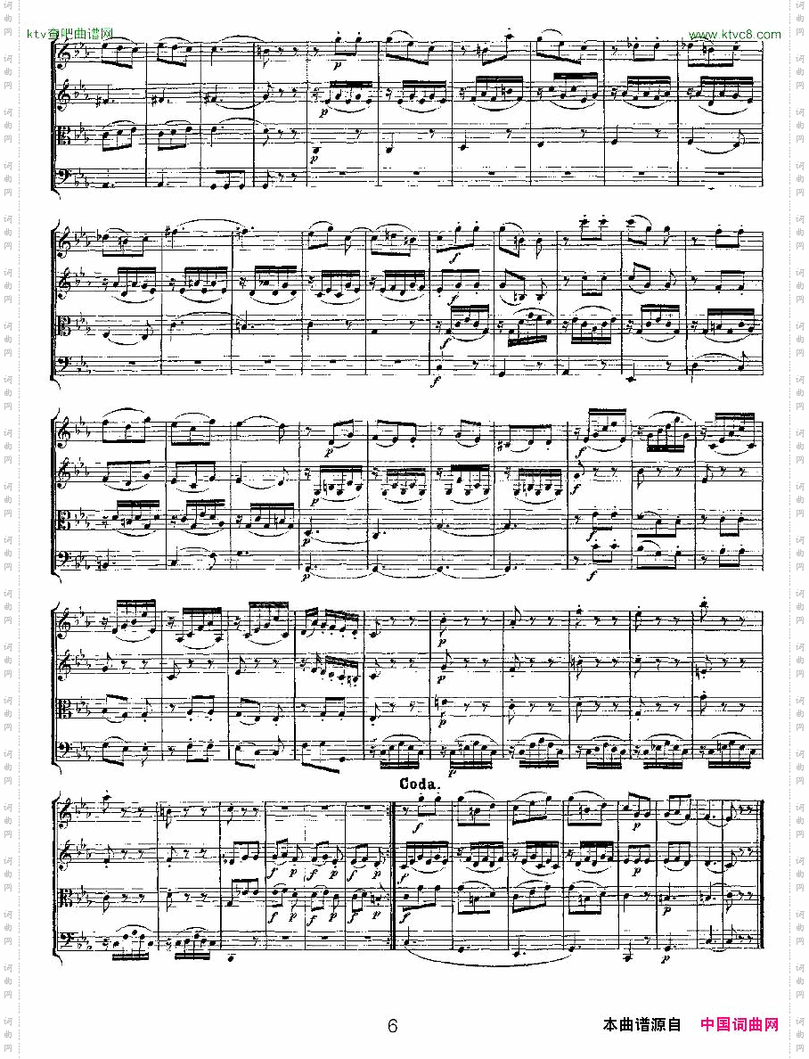 QuartetNo.4inCMajor,K.157C大调第四弦乐四重奏