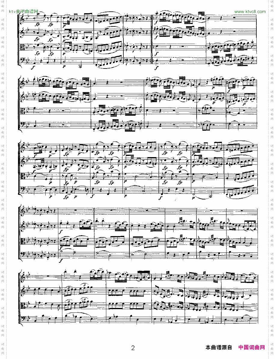 QuartetNo.6inBbMajor,K.159降B大调第六弦乐四重奏