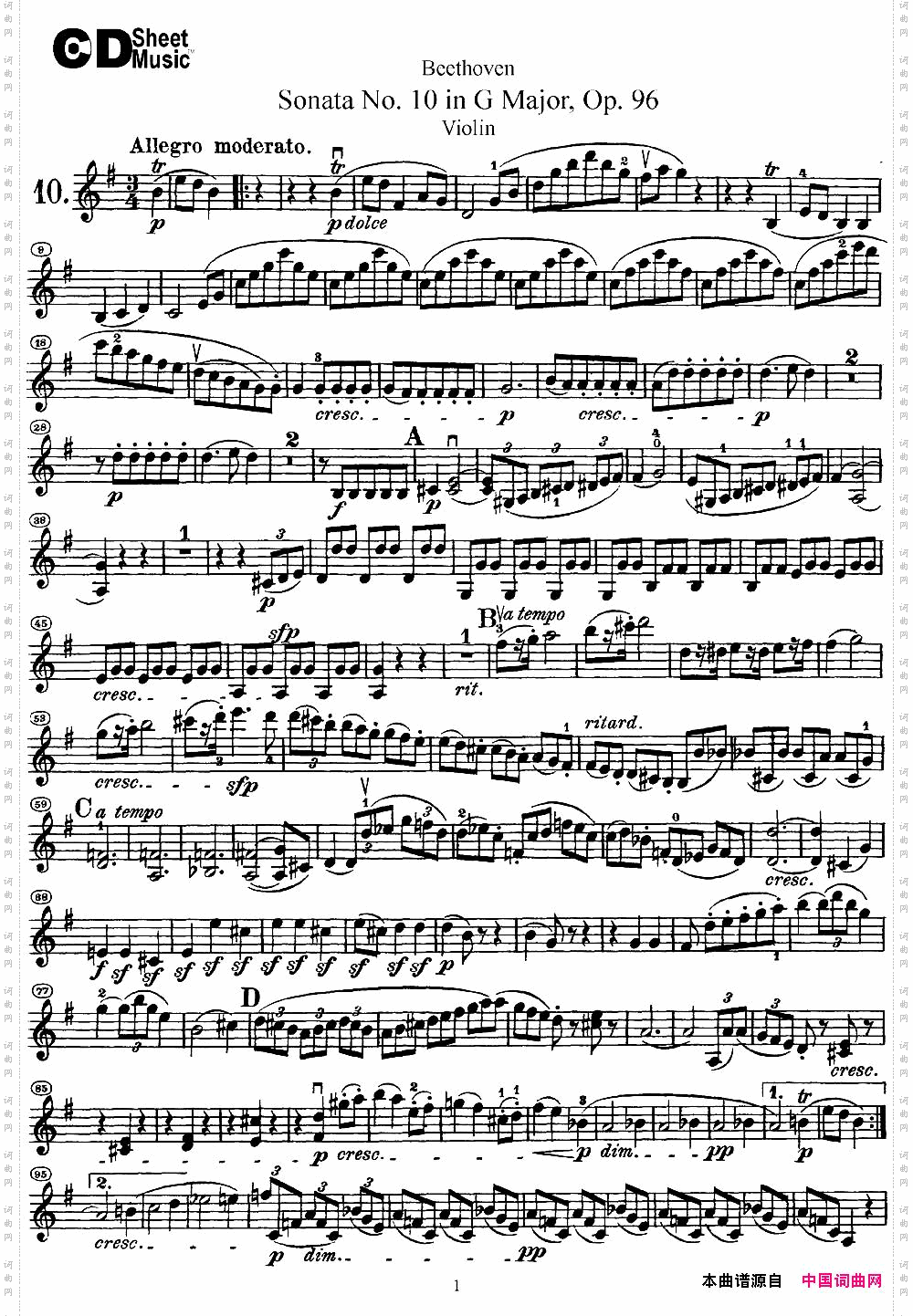 ViolinSonataNo.10inGMajorOp.96