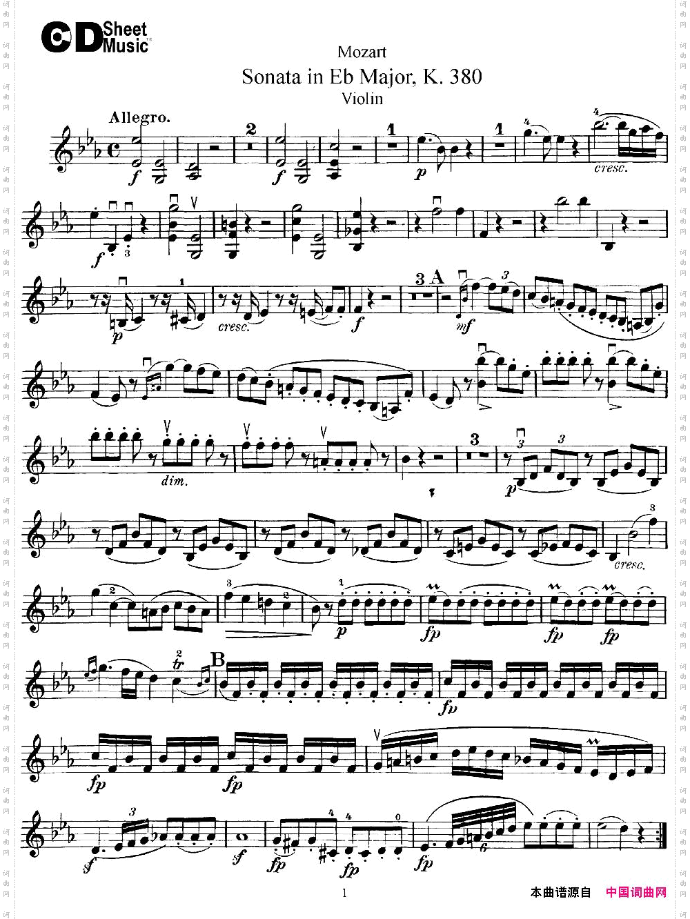 ViolinSonatainEbMajorK.380