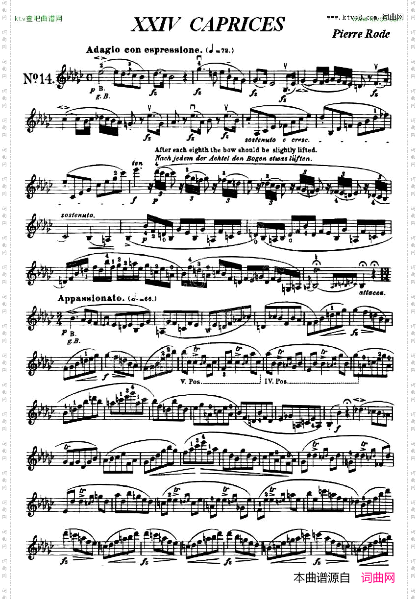 24首小提琴练习曲之14