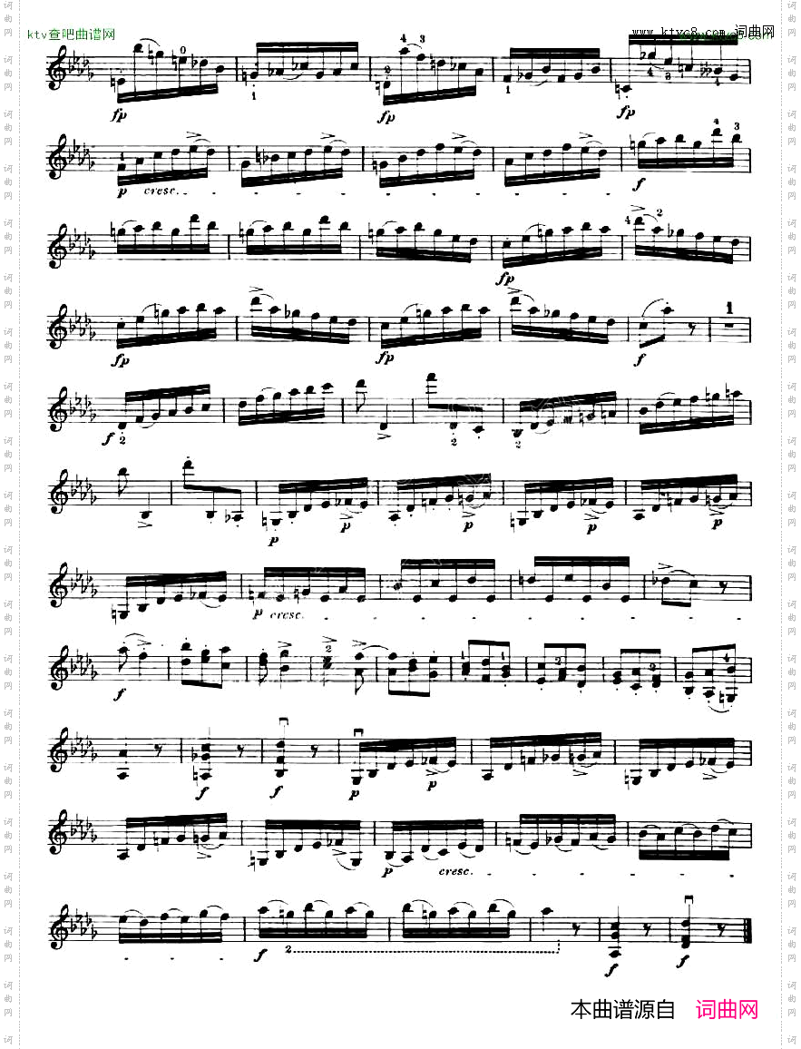 24首小提琴练习曲之15