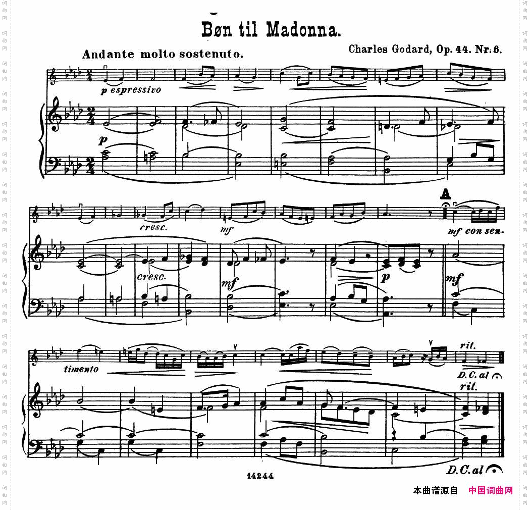 BontilMadonna.小提琴+钢琴伴奏_Bon til Madonna.小提琴+钢琴伴奏