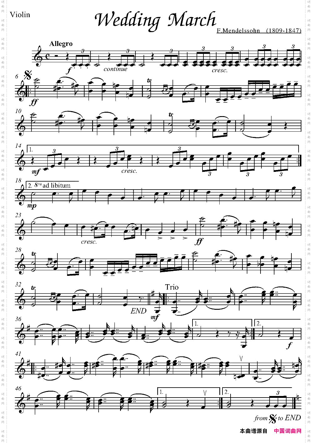 WeddingMarchF.Mendelssohn作曲版_Wedding MarchF.Mendelssohn作曲版