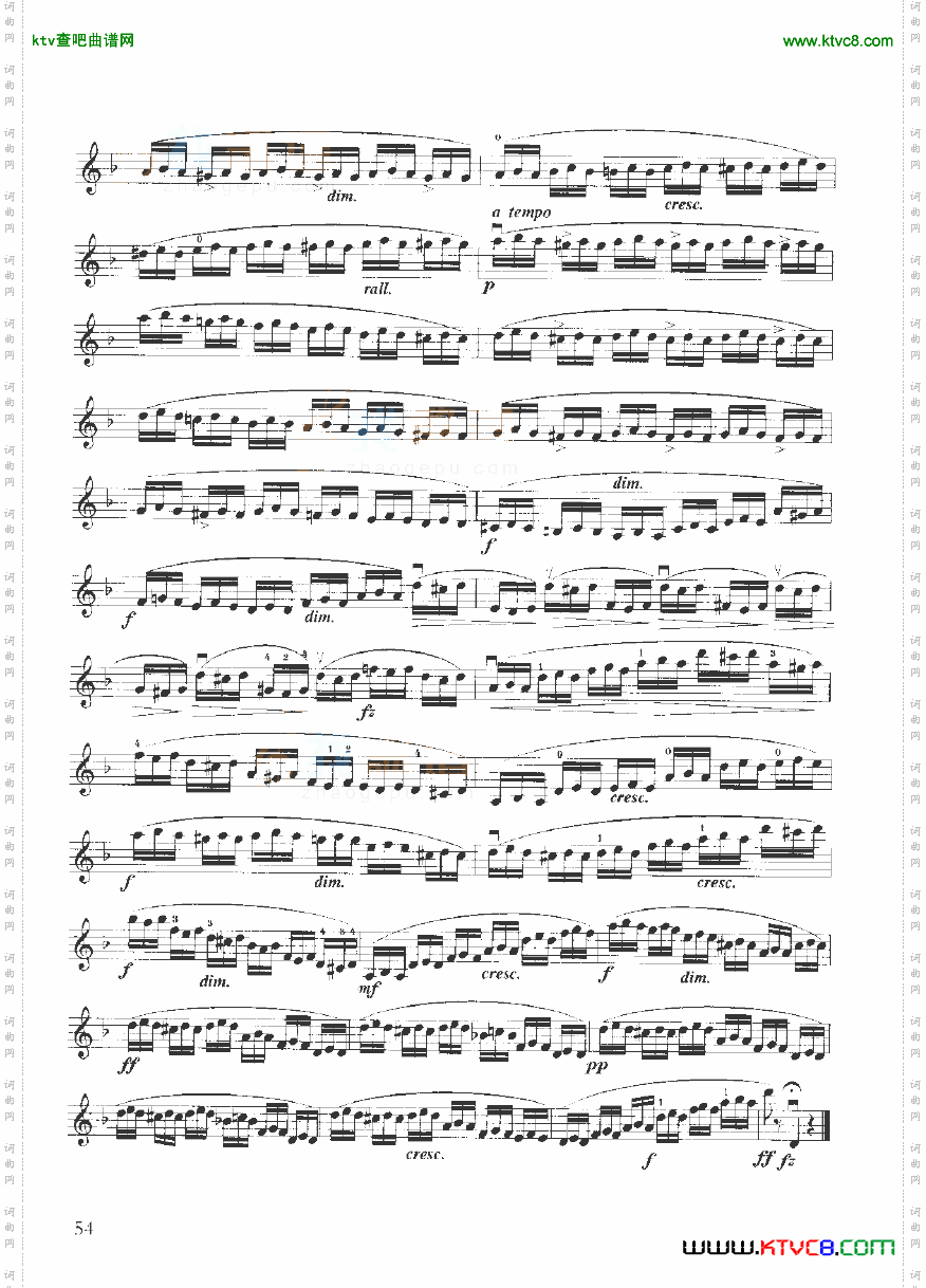 开塞小提琴练习曲36首弦乐类小提琴41-60