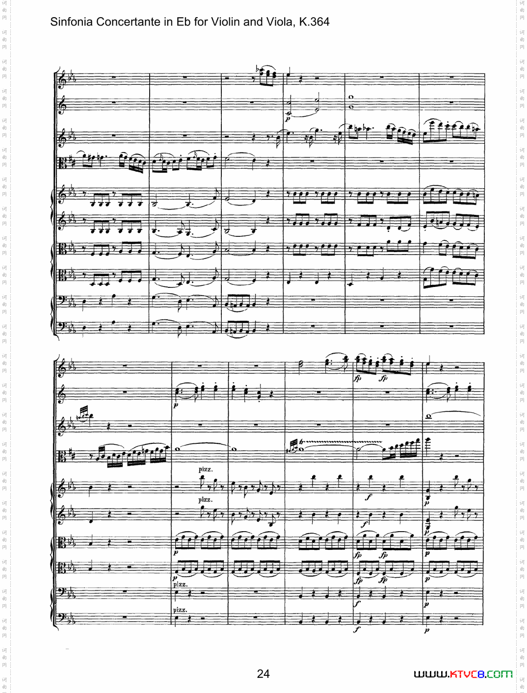 降E大调交响协奏曲《SinfoniaConcertanteinEb》fo-rViolina-ndViolaK·364_降E大调交响协奏曲《Sinfonia Concertante in Eb》fo-r Violin a-nd Viola K·364