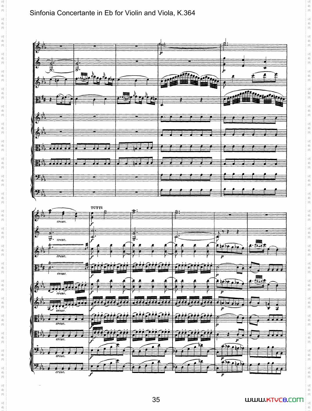 降E大调交响协奏曲《SinfoniaConcertanteinEb》fo-rViolina-ndViolaK·364_降E大调交响协奏曲《Sinfonia Concertante in Eb》fo-r Violin a-nd Viola K·364