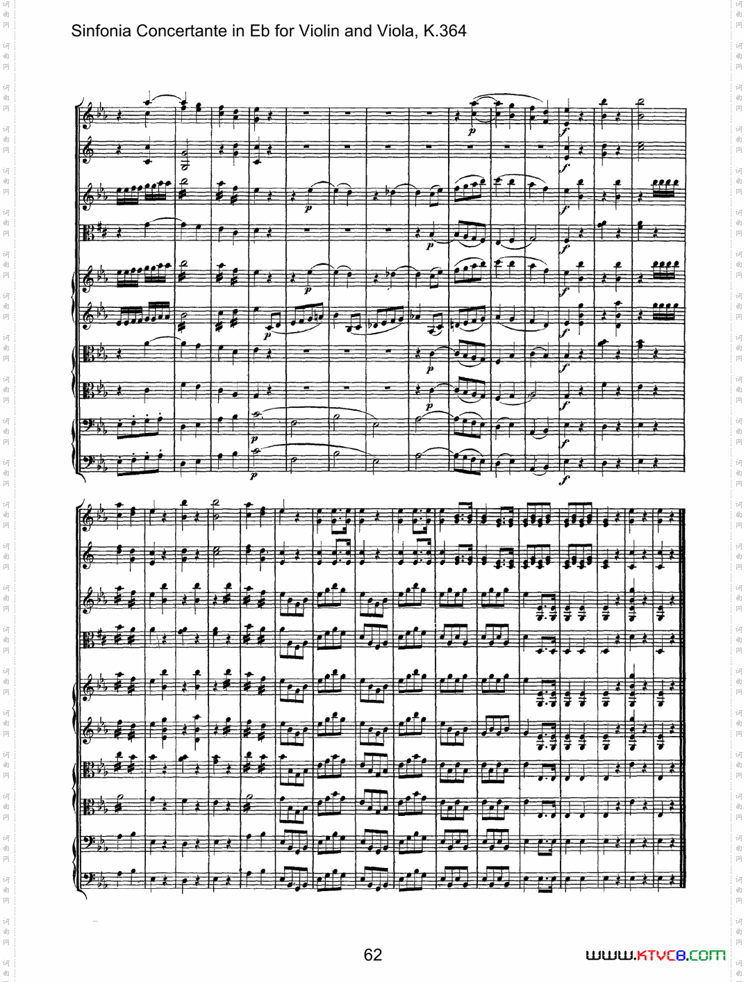 降E大调交响协奏曲《SinfoniaConcertanteinEb》fo-rViolina-ndViolaK·364_降E大调交响协奏曲《Sinfonia Concertante in Eb》fo-r Violin a-nd Viola K·364