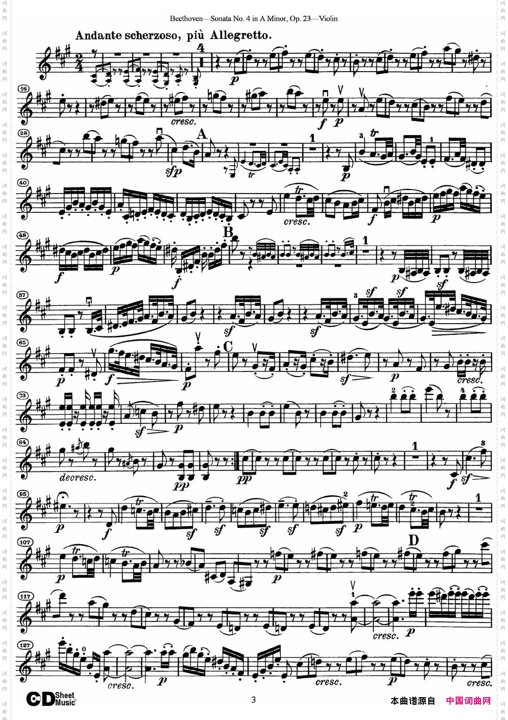 ViolinSonataNo·4inAMino-rOp·23