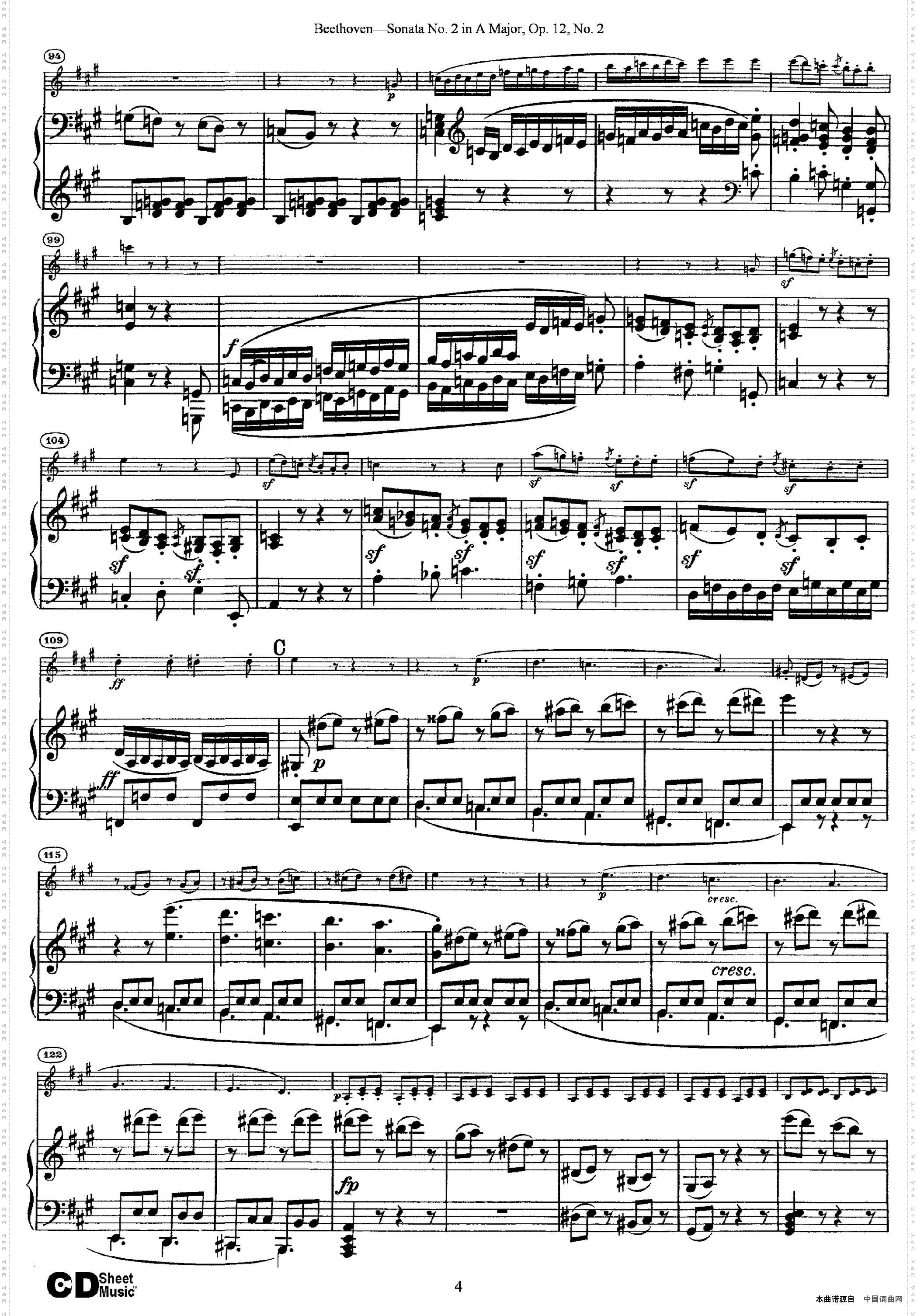 ViolinSonataNo·2inAMajo-rOp·12No·2小提琴+钢琴伴奏_Violin Sonata No·2 in A Majo-r Op·12 No·2小提琴+钢琴伴奏