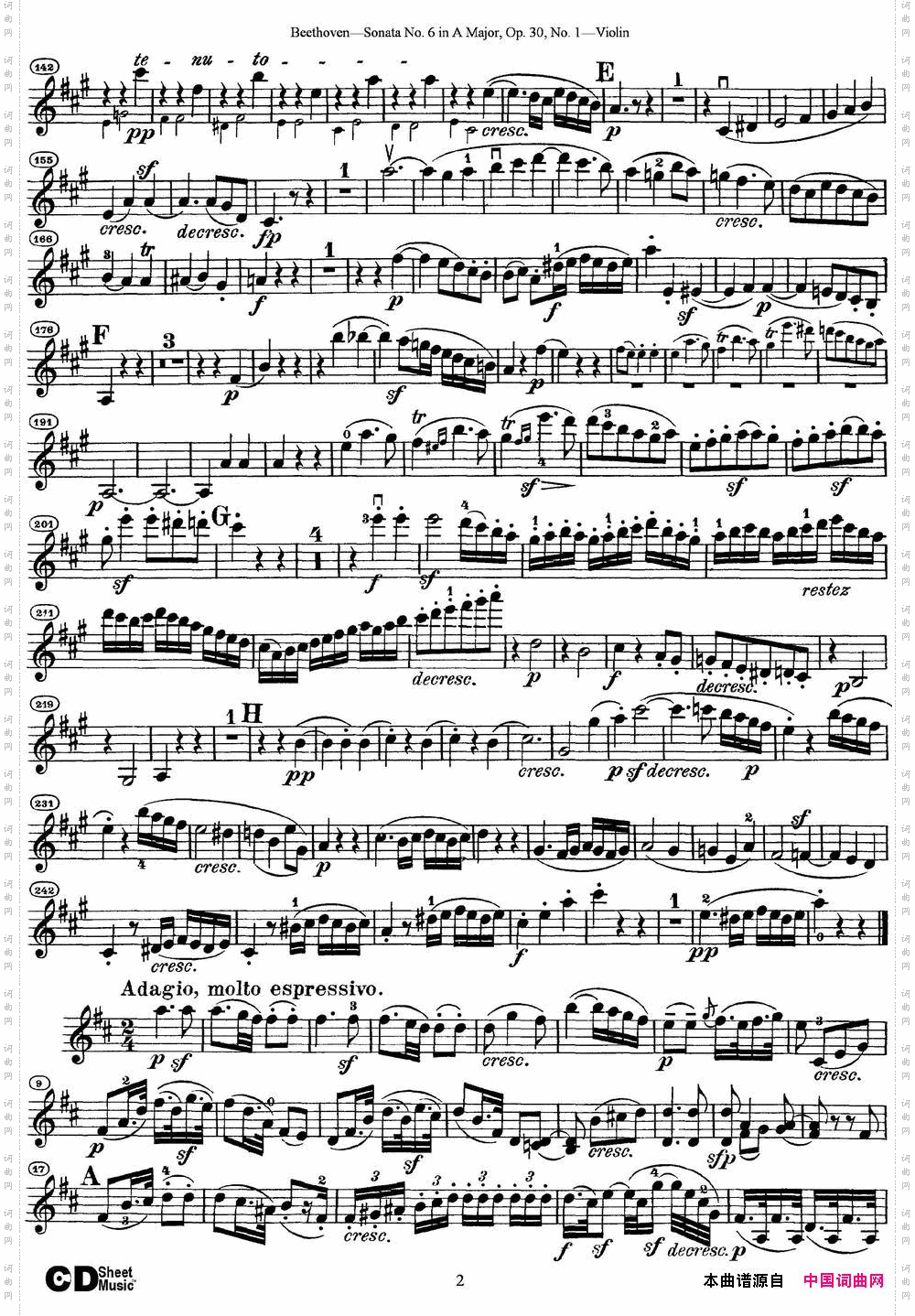 ViolinSonataNo·6inAMajo-rOp·30No·1