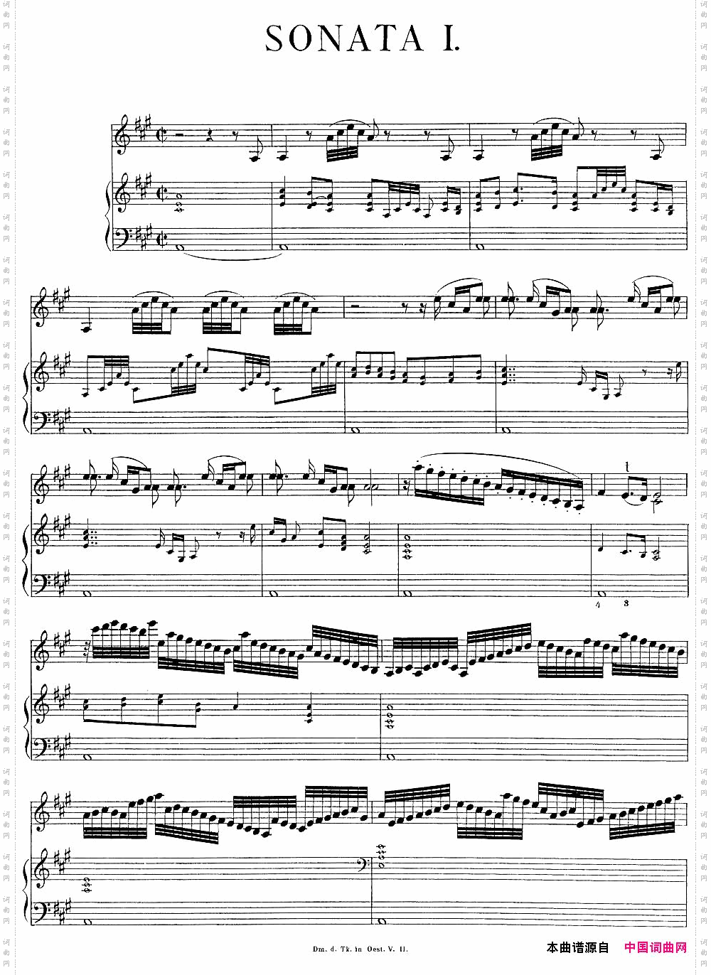 BiberViolinSonataI小提琴+钢琴伴奏_Biber Violin Sonata I小提琴+钢琴伴奏