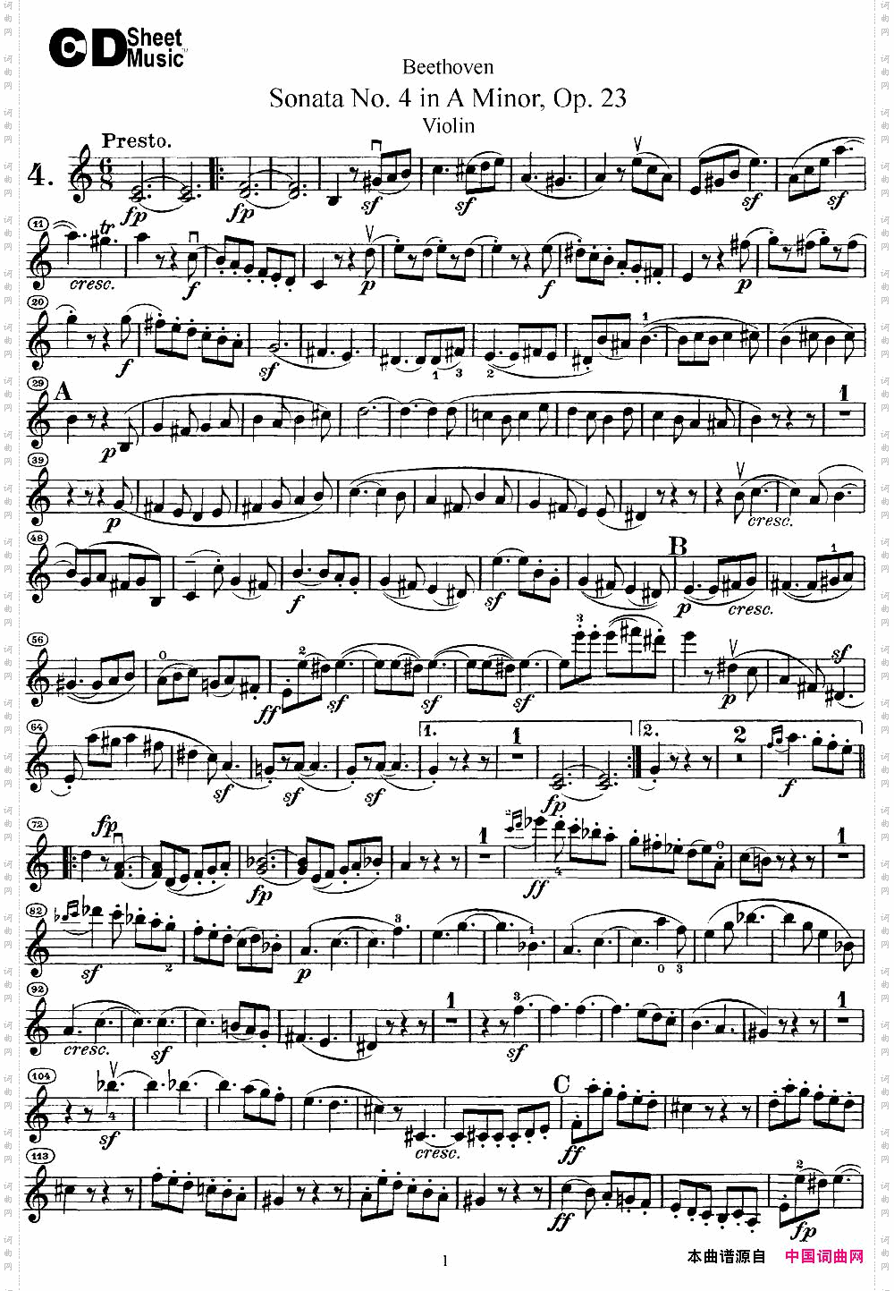 ViolinSonataNo.4inAMinorOp.23