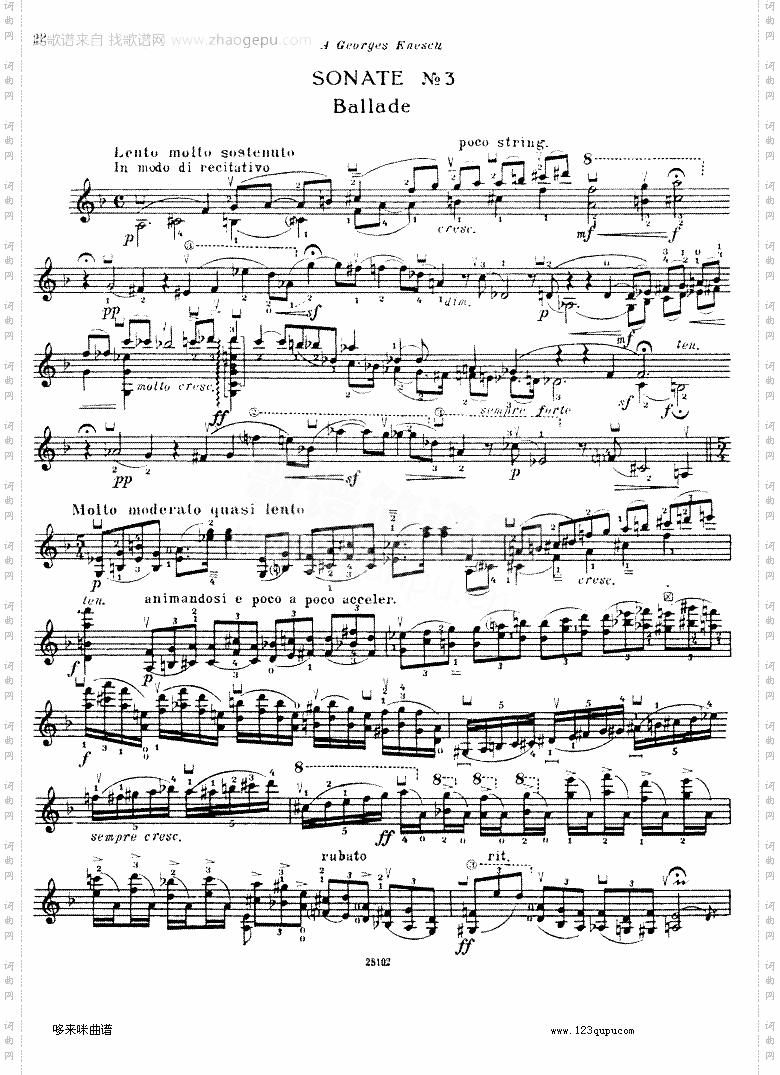 伊萨伊小提琴奏鸣曲sonateNo3