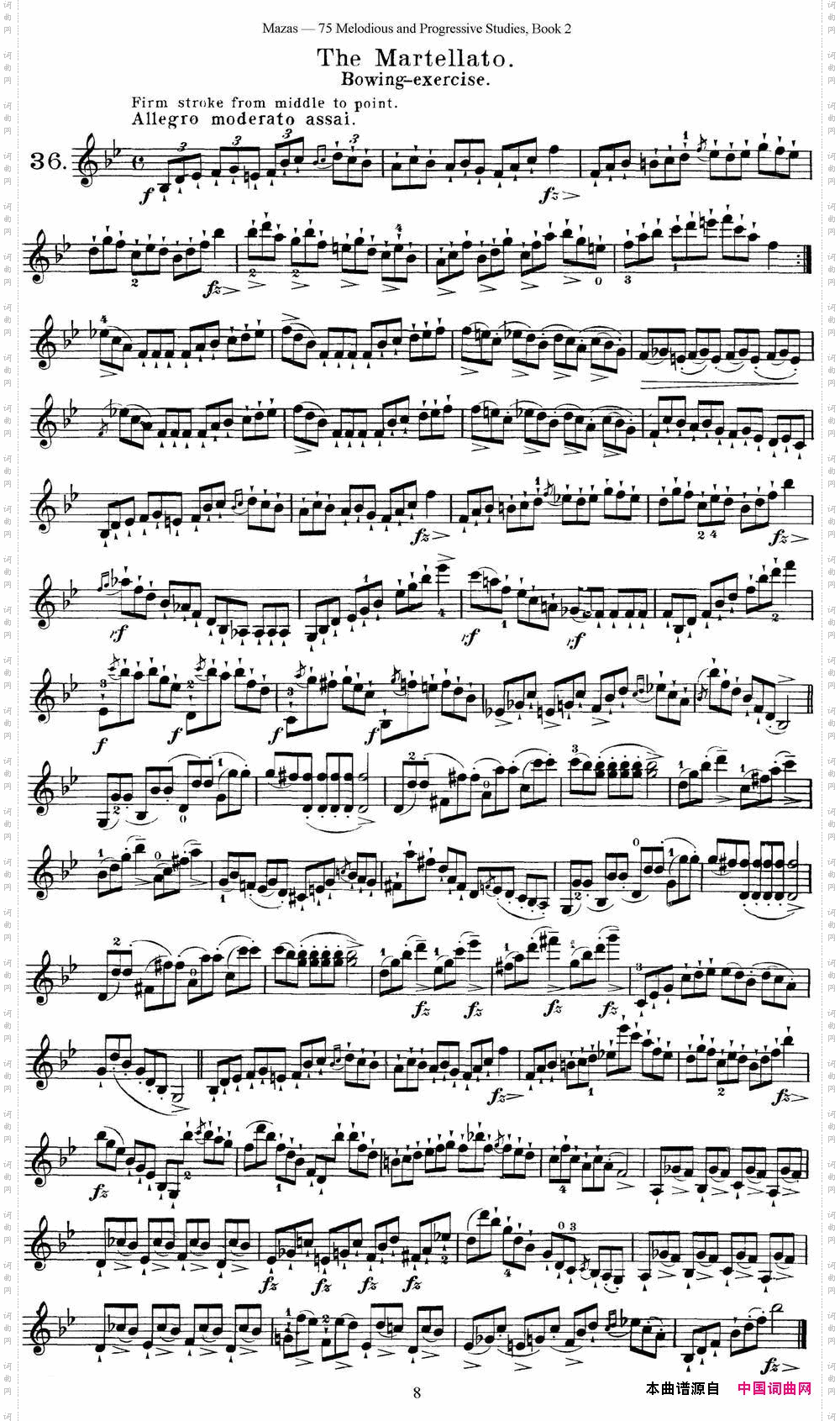 马扎斯小提琴练习曲Op.36第二册华丽练习曲36_马扎斯小提琴练习曲 Op.36 第二册 华丽练习曲36