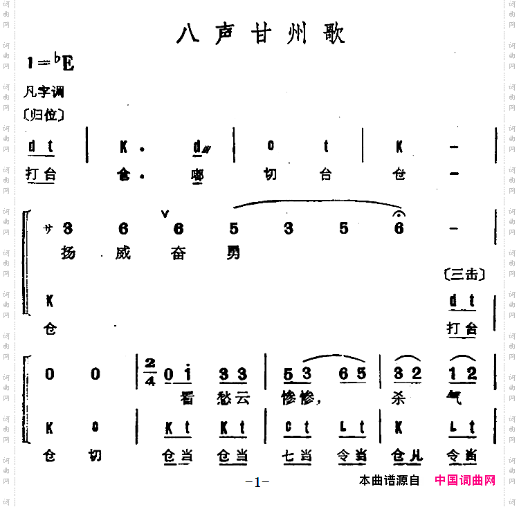 京剧群曲汇编：八声甘州歌