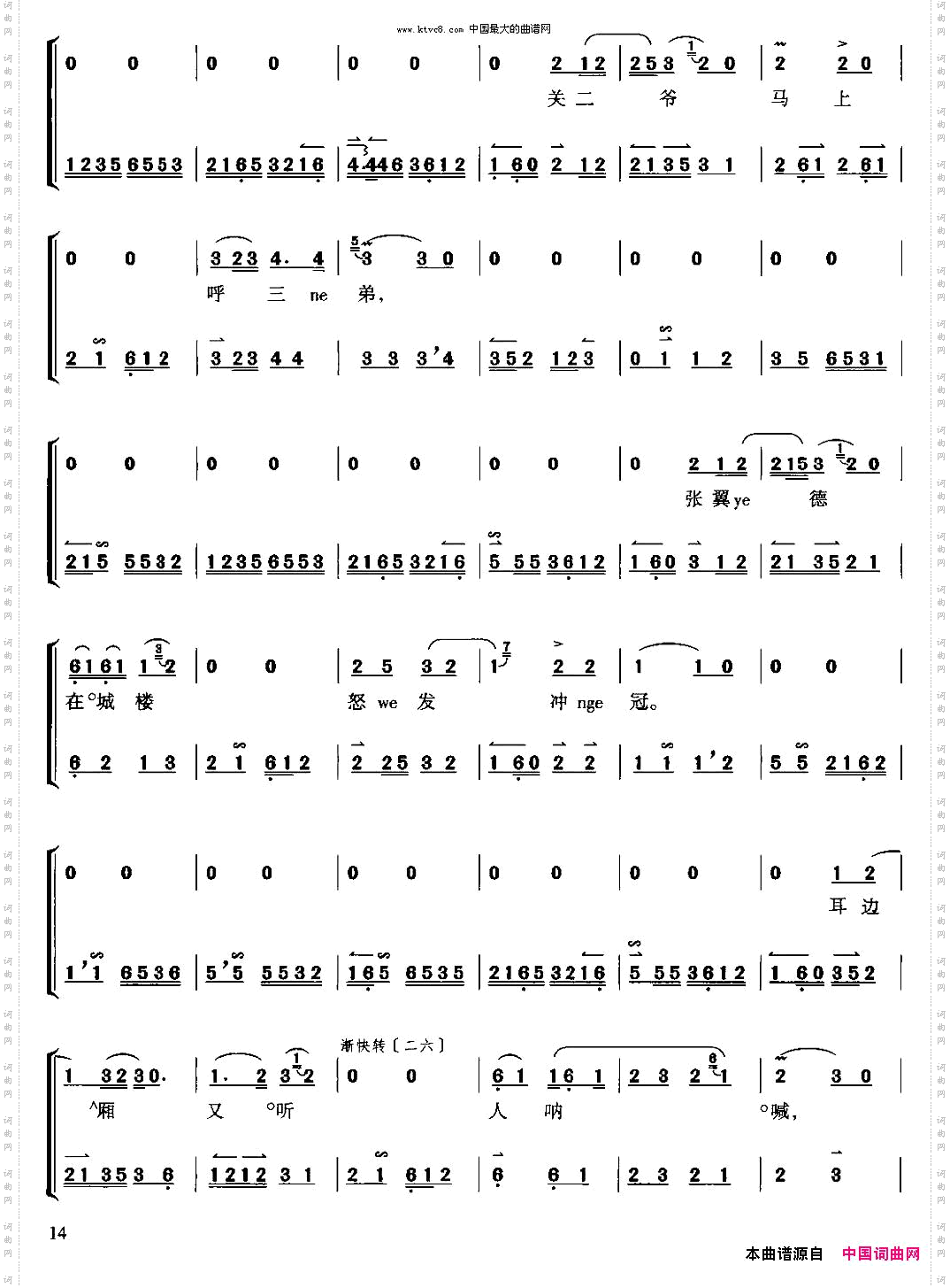 珠帘寨选自《王少楼唱腔集》