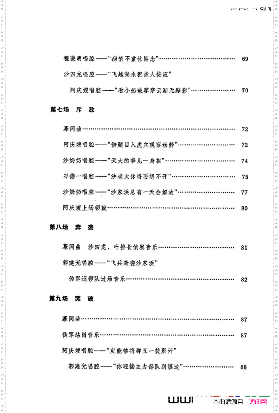 革命现代京剧沙家浜主旋律乐谱000-050