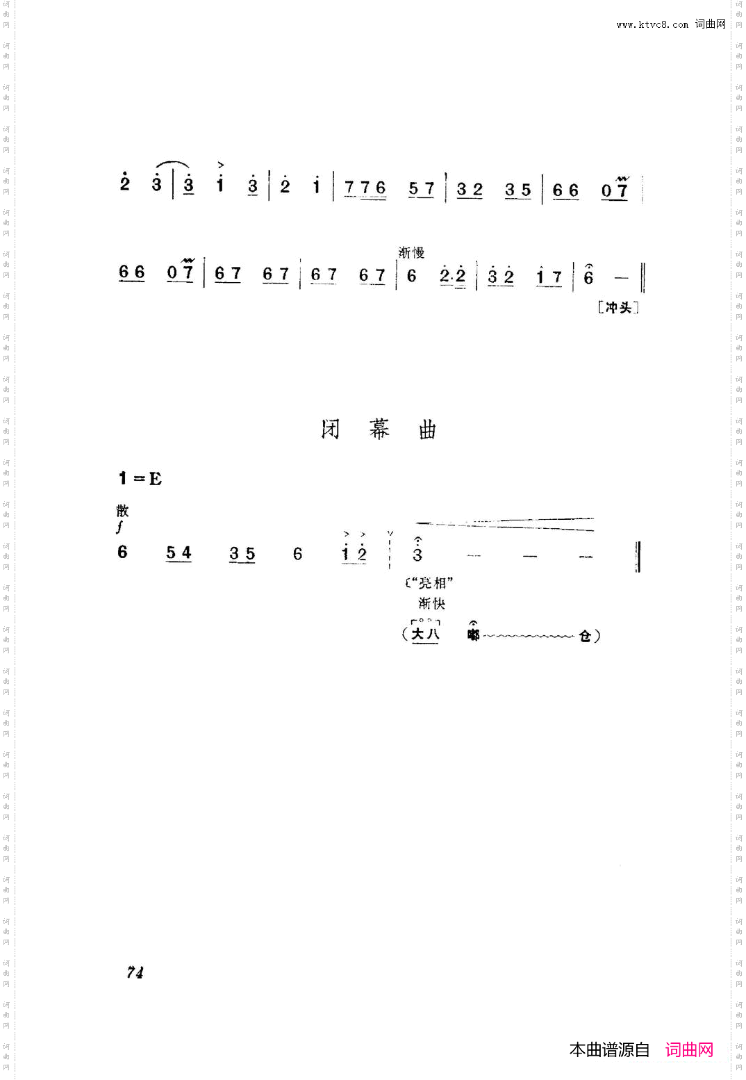 革命现代京剧红色娘子军主旋律曲谱051-100