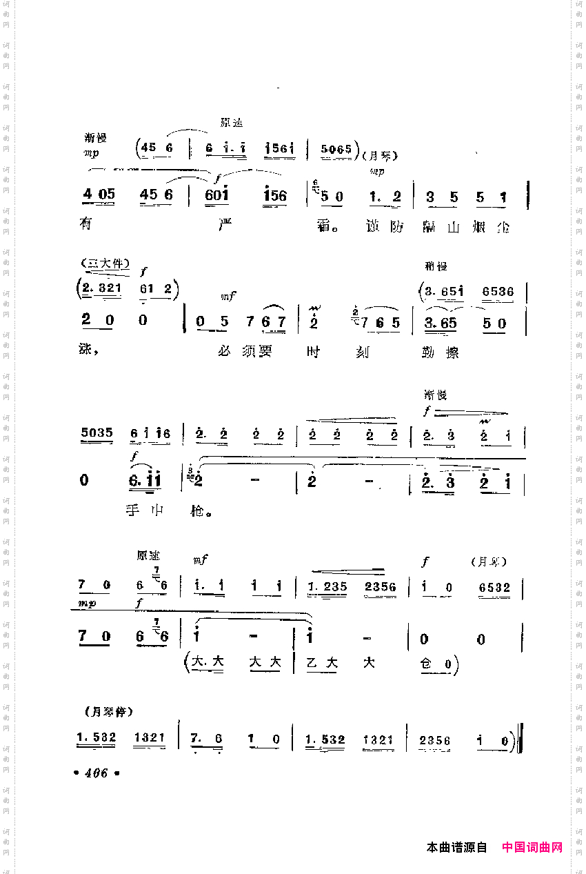 革命现代京剧主要唱段选集9·杜鹃山上