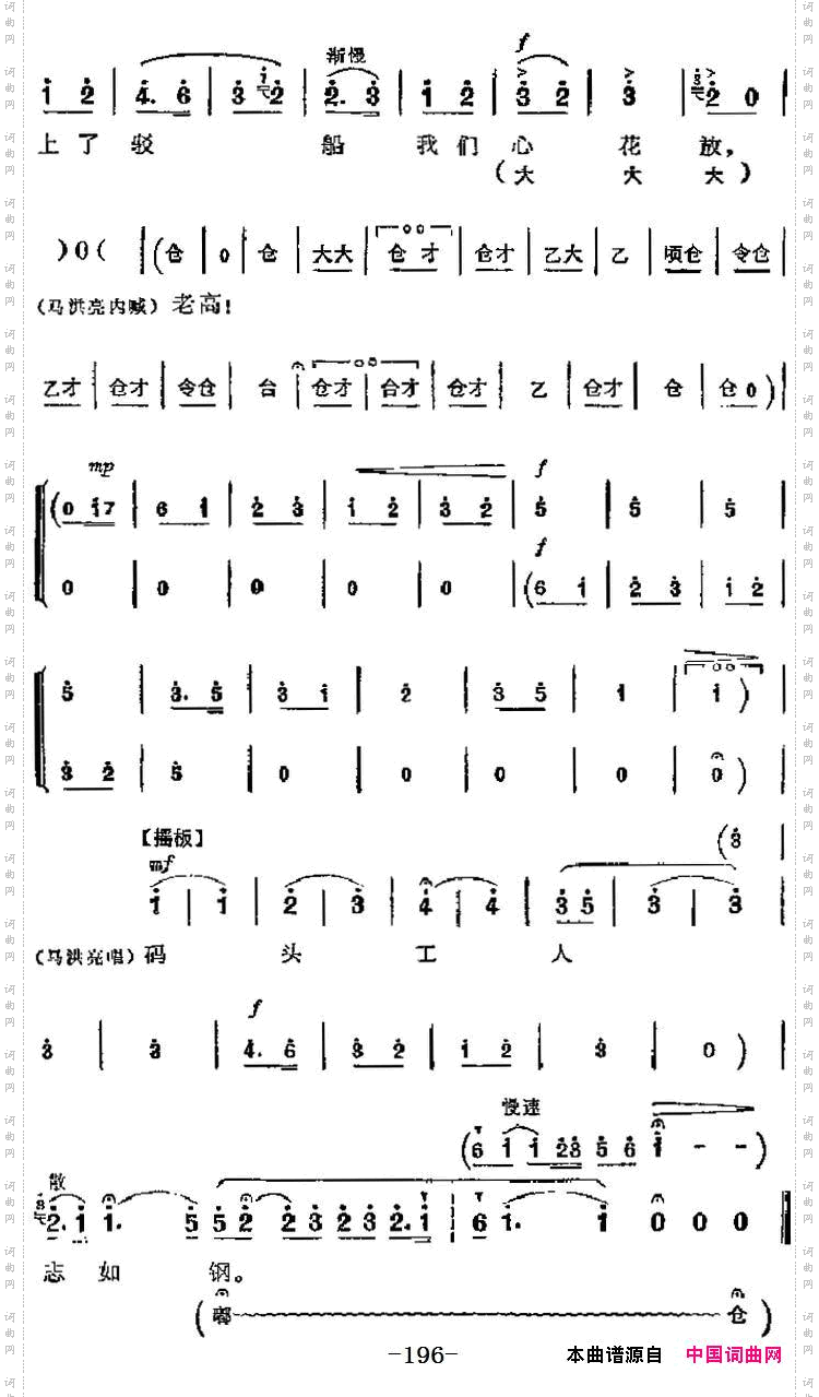 革命现代京剧《海港》主要唱段:满怀豪情回海港第七场高志扬、马洪亮唱段_革命现代京剧《海港》主要唱段:满怀豪情回海港第七场 高志扬、马洪亮唱段