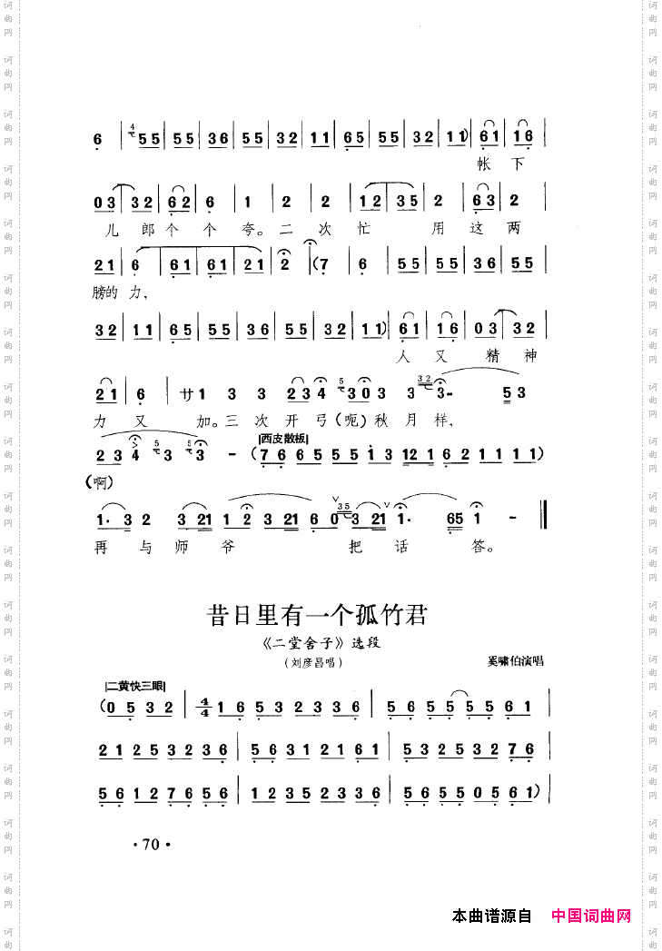 中国戏曲唱腔精选第一卷京剧昆剧051-100