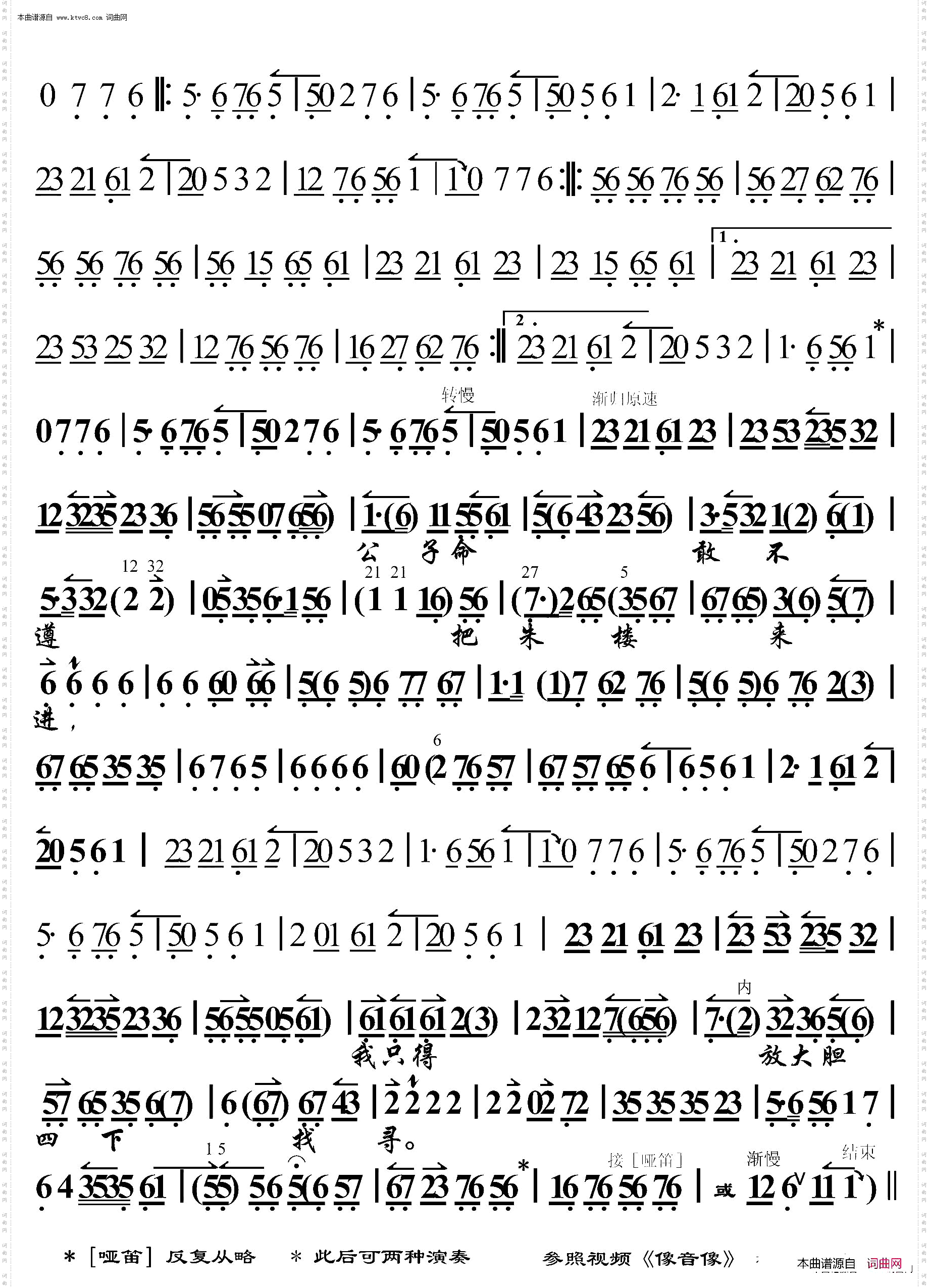 锁麟囊·一霎时把前情俱已昧尽_京胡伴奏谱