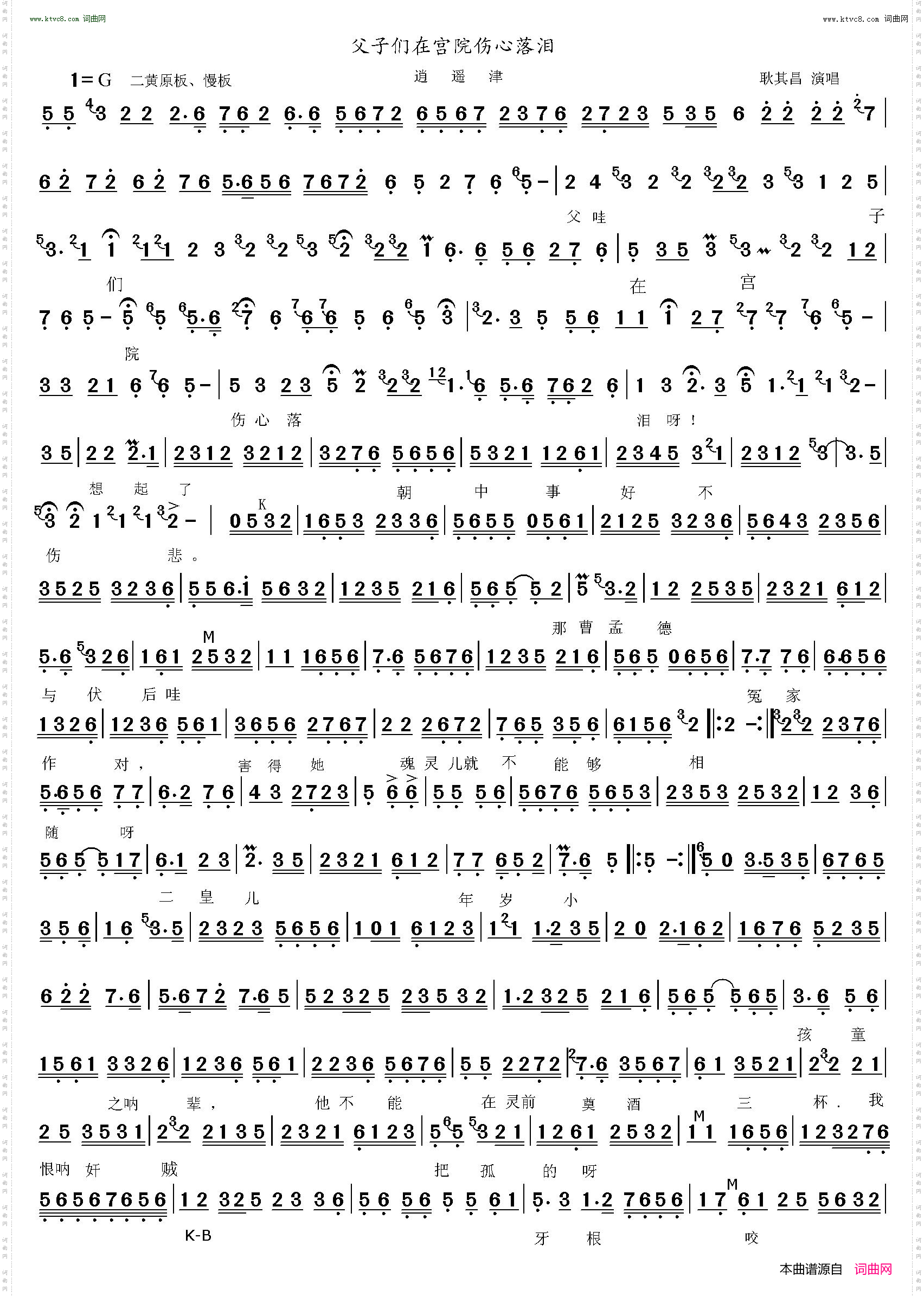 父子们在宫院伤心落泪_逍遥津