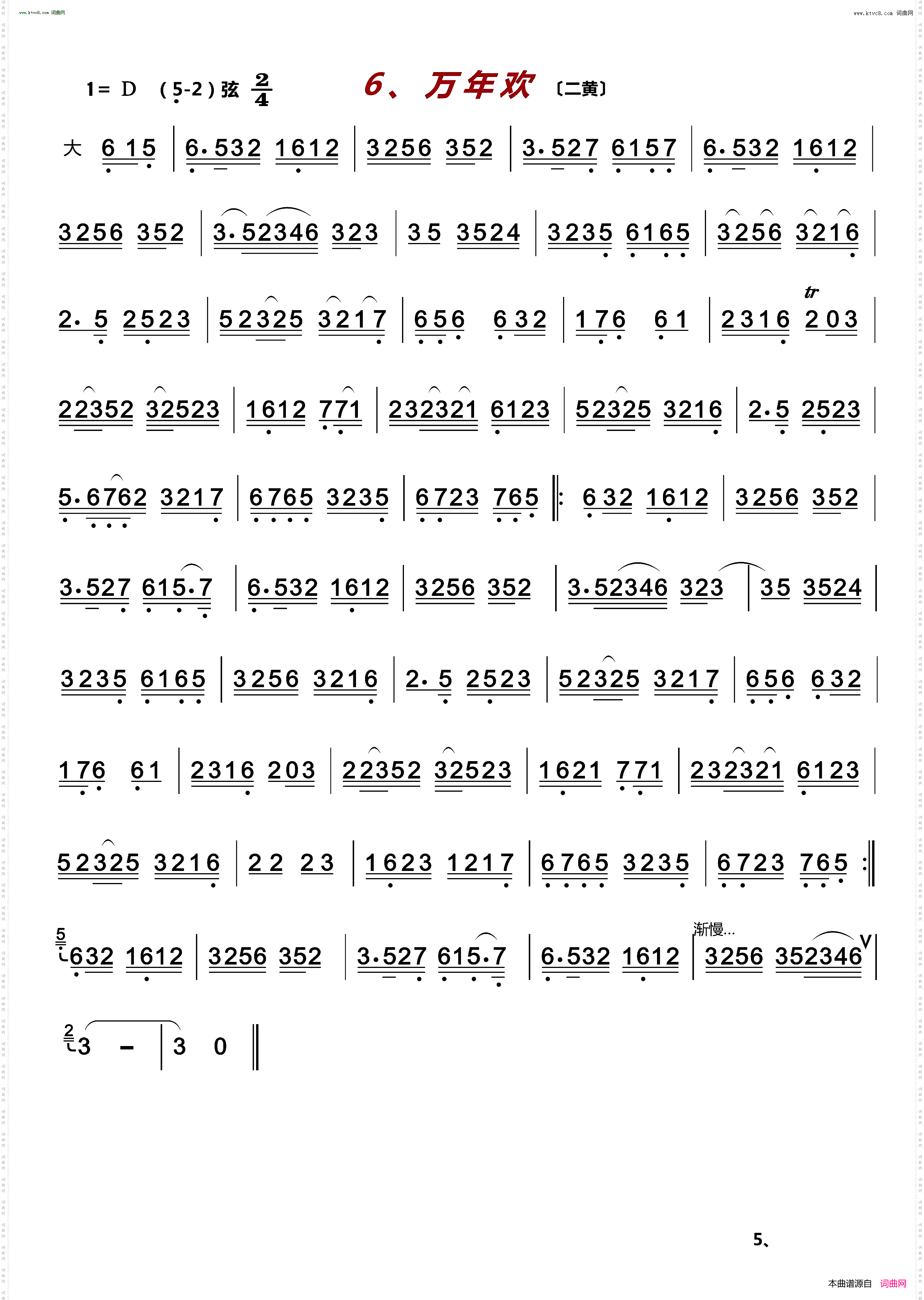 京剧伴奏曲牌13首