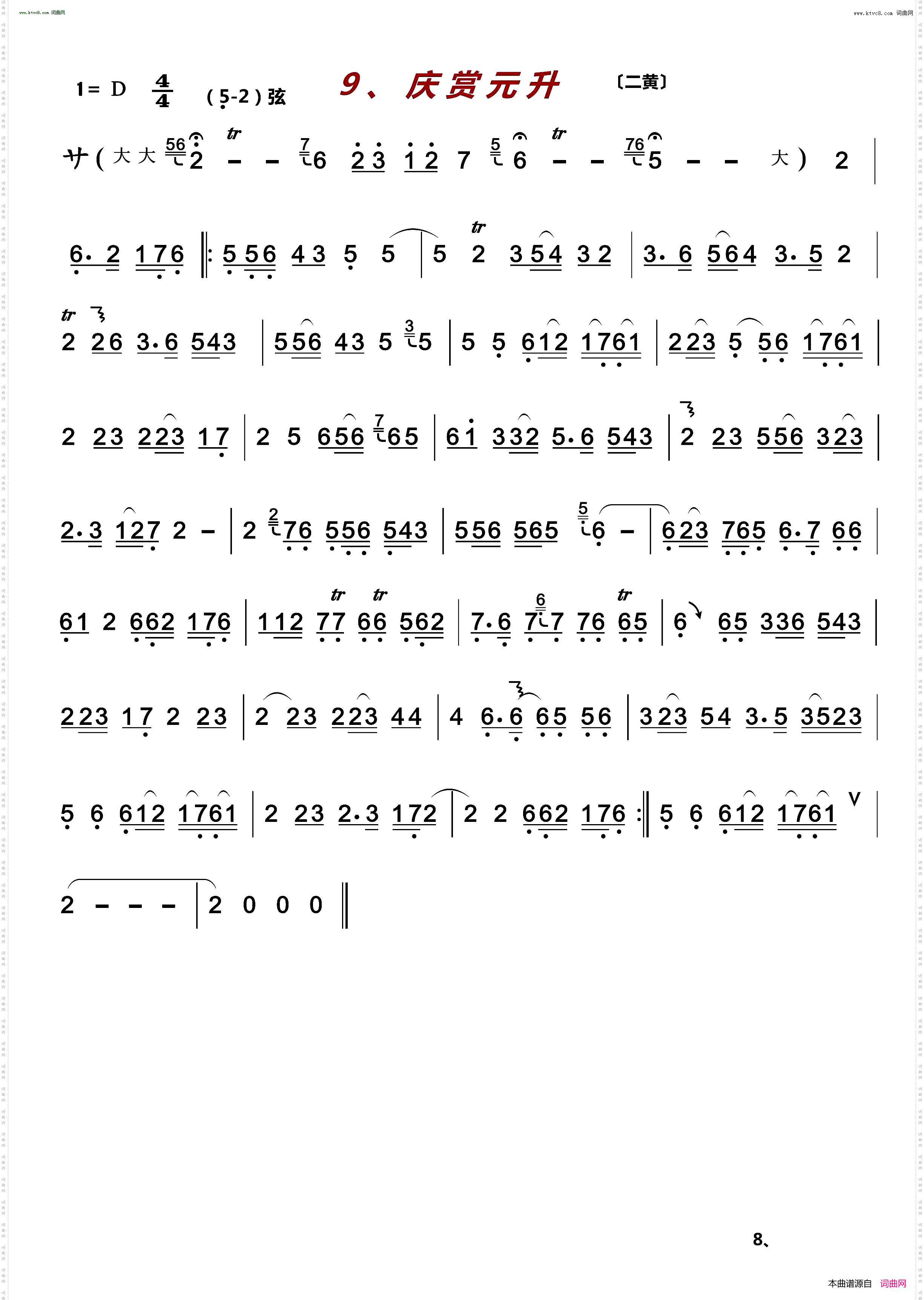 京剧伴奏曲牌13首