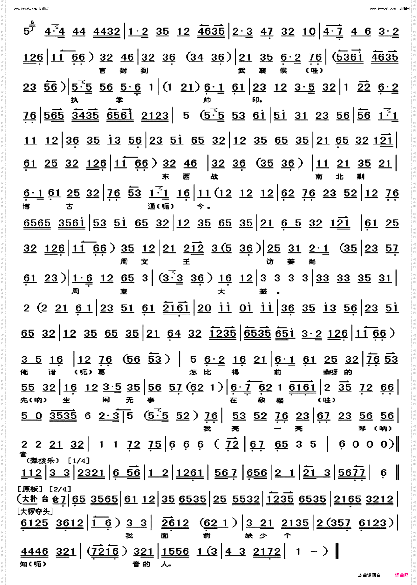 我本是卧龙岗散淡的人_京剧《空城计》