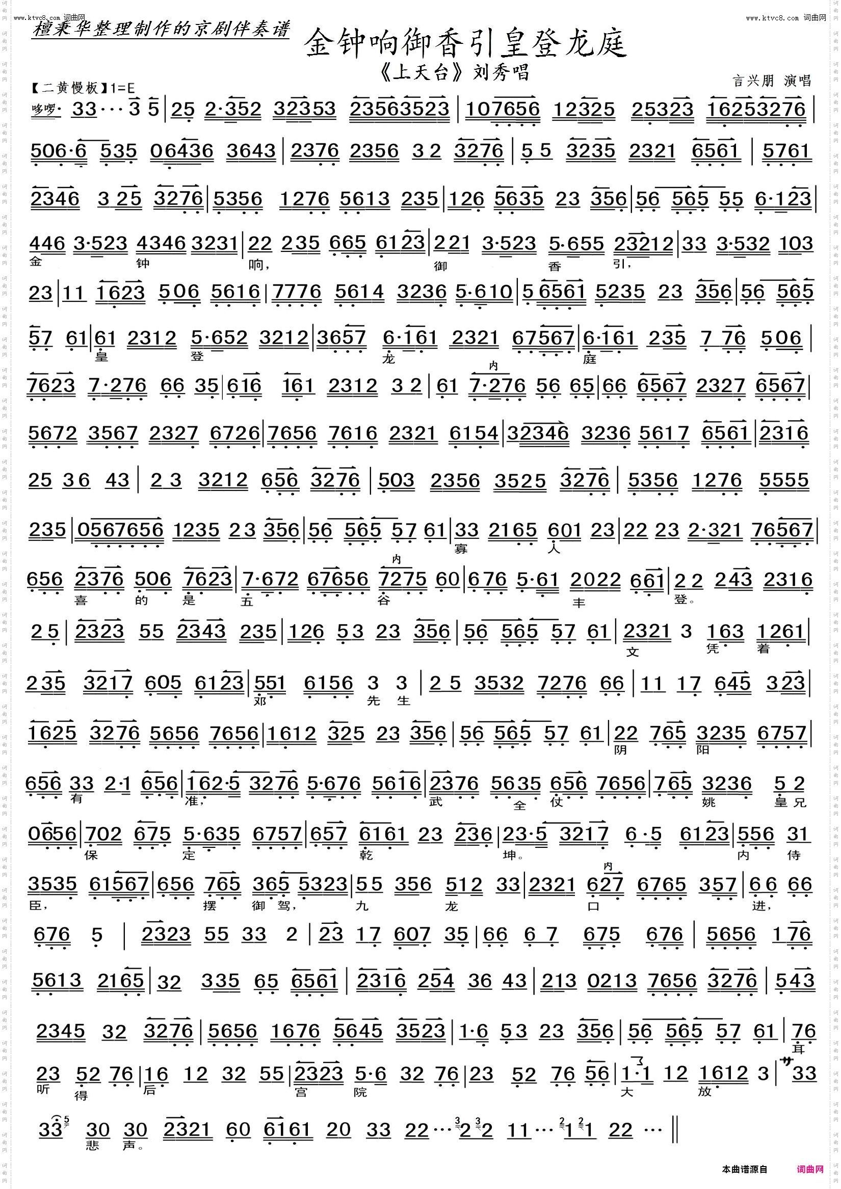 金钟响御香引皇登龙庭_京剧《上天台》刘秀唱
