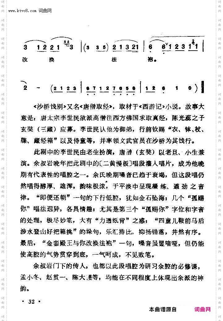 京剧著名唱腔选 上集 目录前言 1 60(京剧曲谱)38
