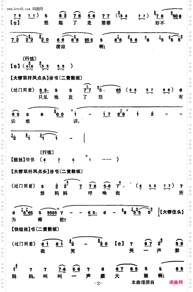 程砚秋唱腔集：《窦娥冤》