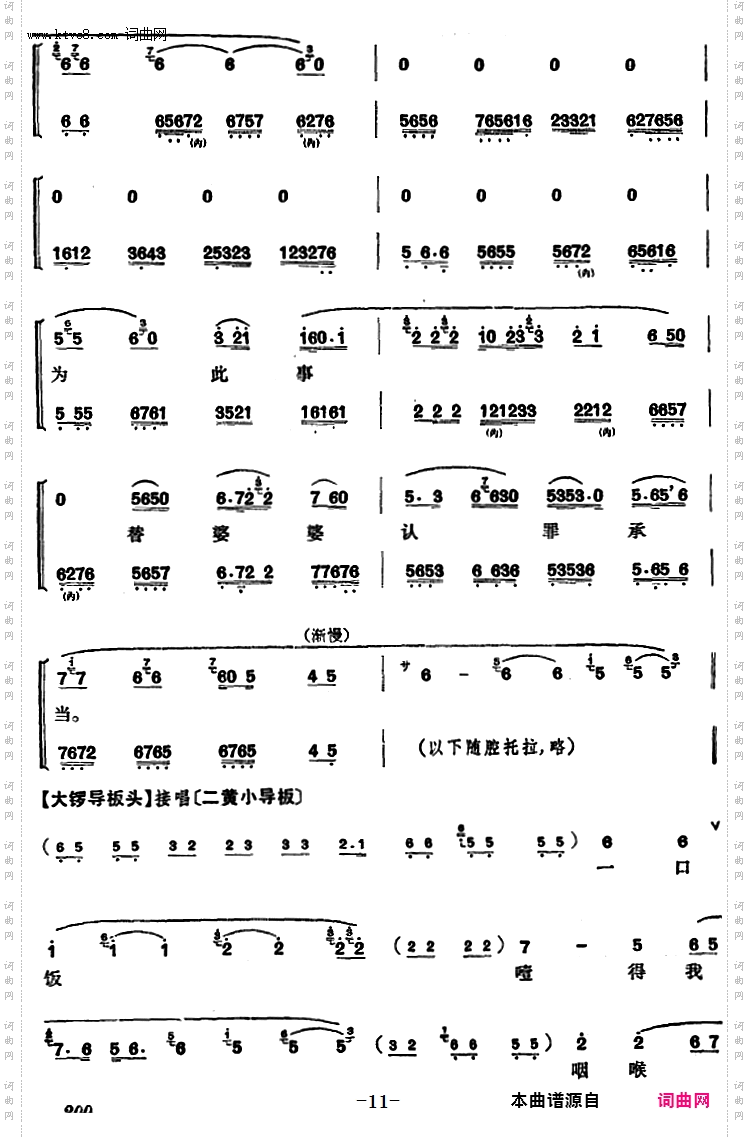 程砚秋唱腔集：《窦娥冤》