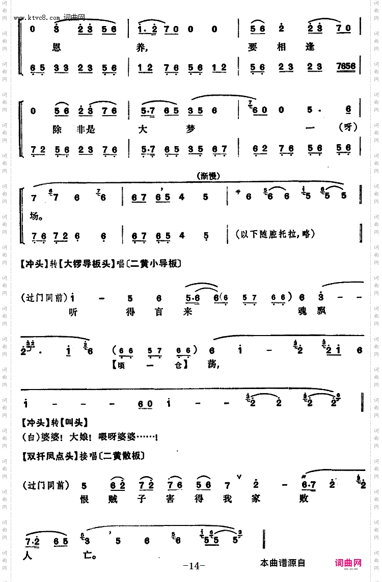 程砚秋唱腔集：《窦娥冤》