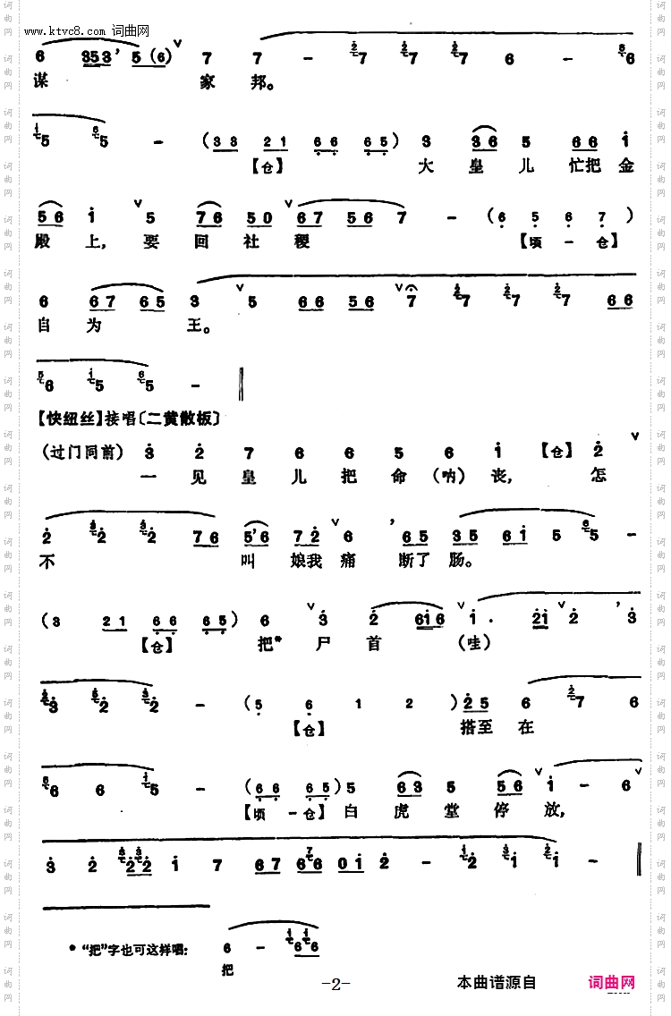 程砚秋唱腔集：《贺后骂殿》