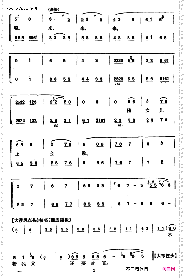 程砚秋唱腔集：《回龙阁》