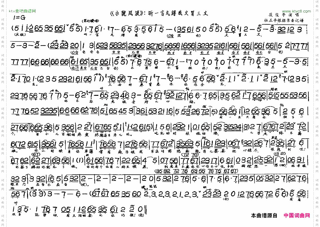 听一言气得我火冒三丈《小院风波》选段
