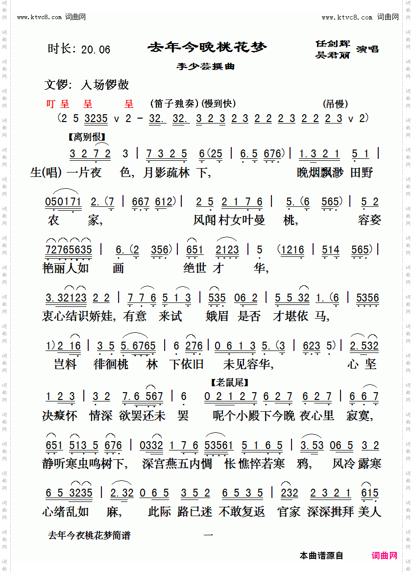 去年今晚桃花梦