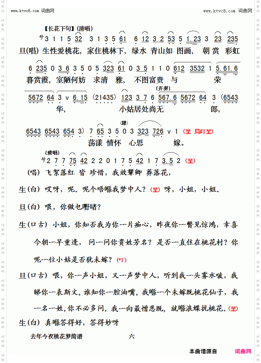 去年今晚桃花梦