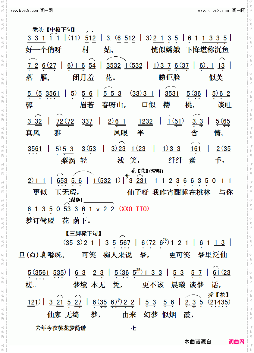 去年今晚桃花梦