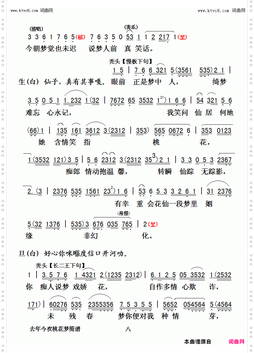 去年今晚桃花梦