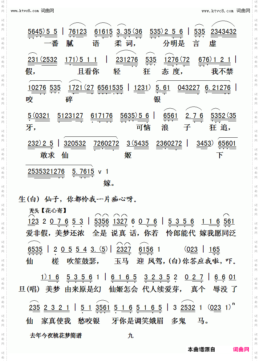 去年今晚桃花梦