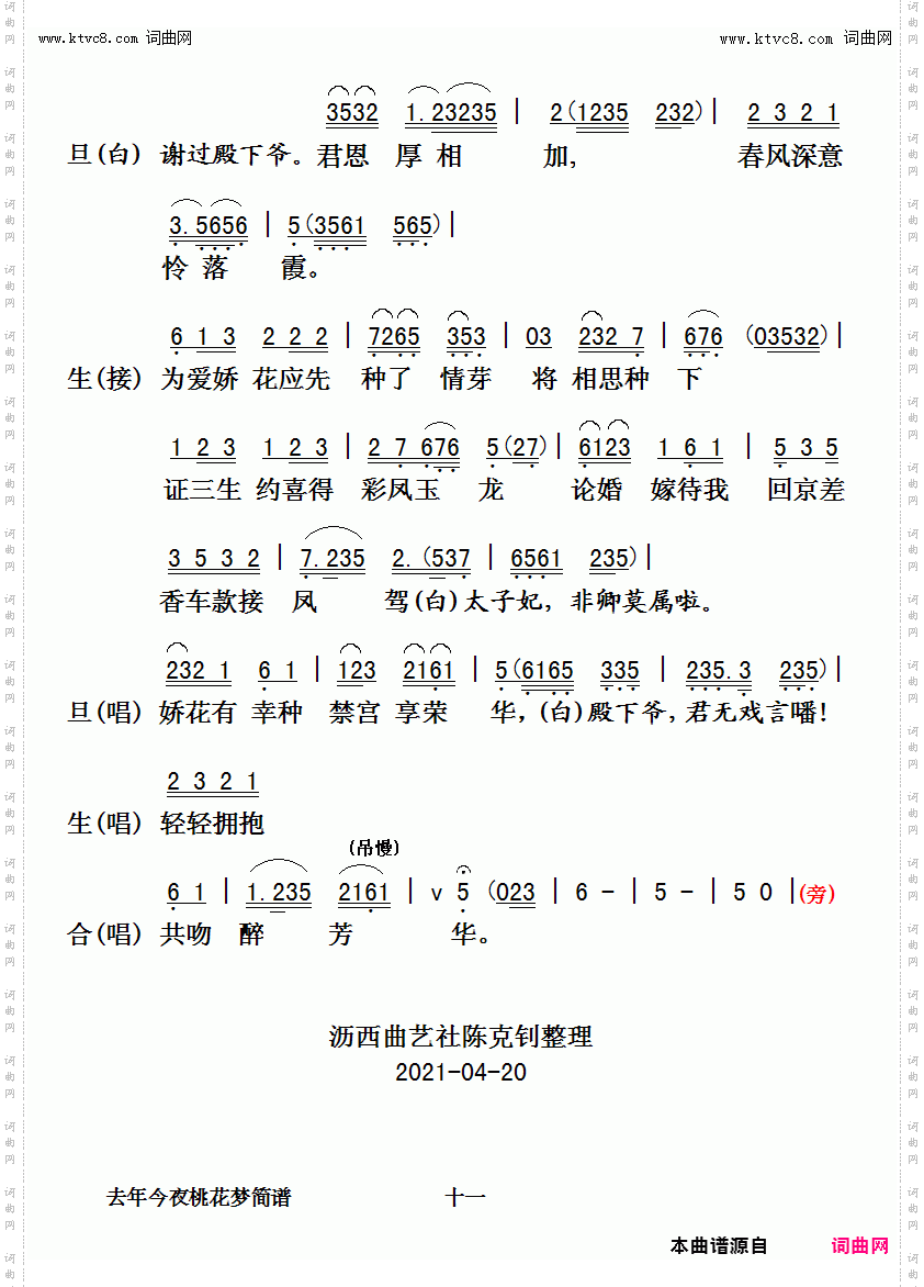 去年今晚桃花梦