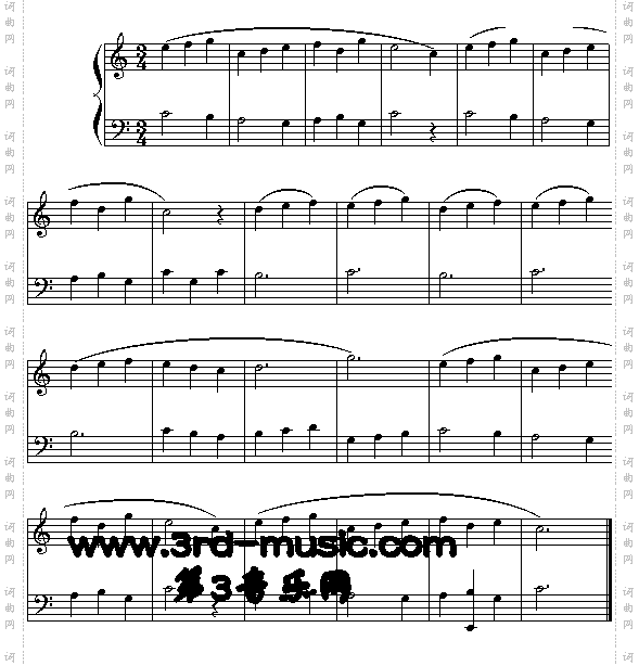 可爱的小步舞曲[电子琴谱]