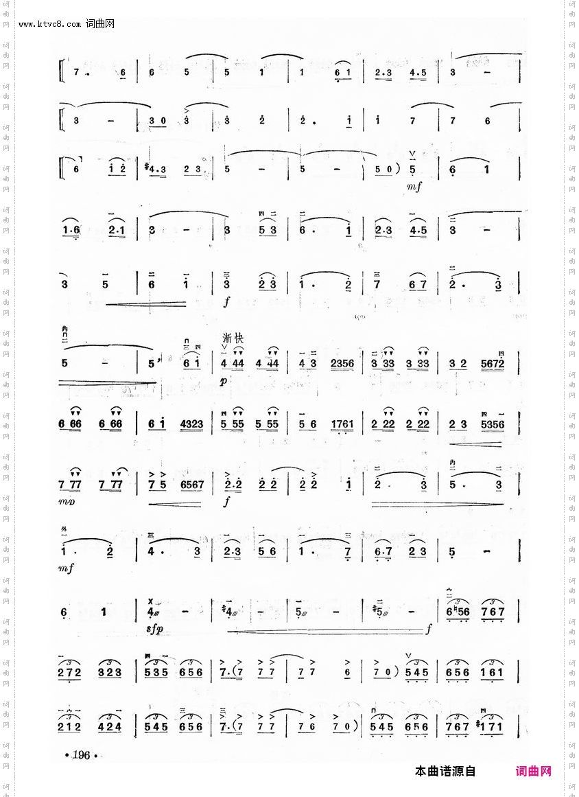 其他曲谱_第八集/第196页/长城随想