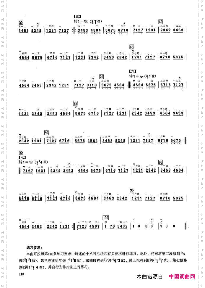 二、音型模进练习二胡音阶练习